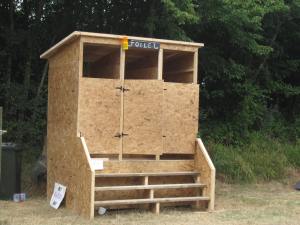 Toilets at the Cuadrilla camp