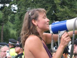 Leading protest singing