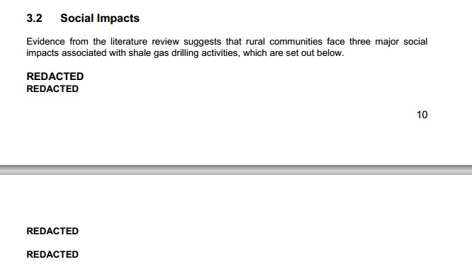 Social impacts of fracking