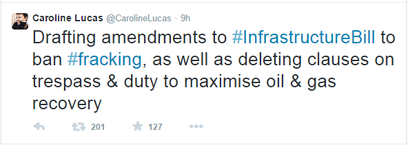 Caroline Lucas announces amendments to the Infrastructure Bill