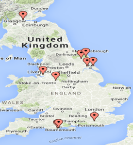 Location of wells spudded in 2013