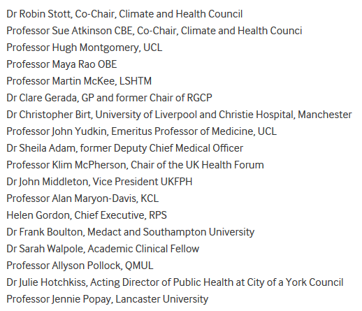 Signatories of the BMJ letter