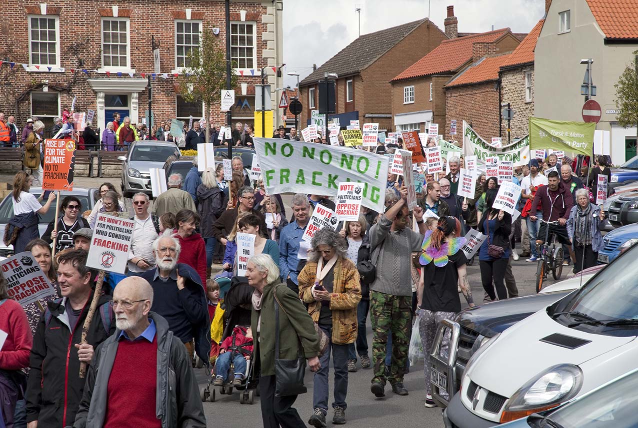 Anti-fracking march in Ryedale. Picture by Richard Watson
