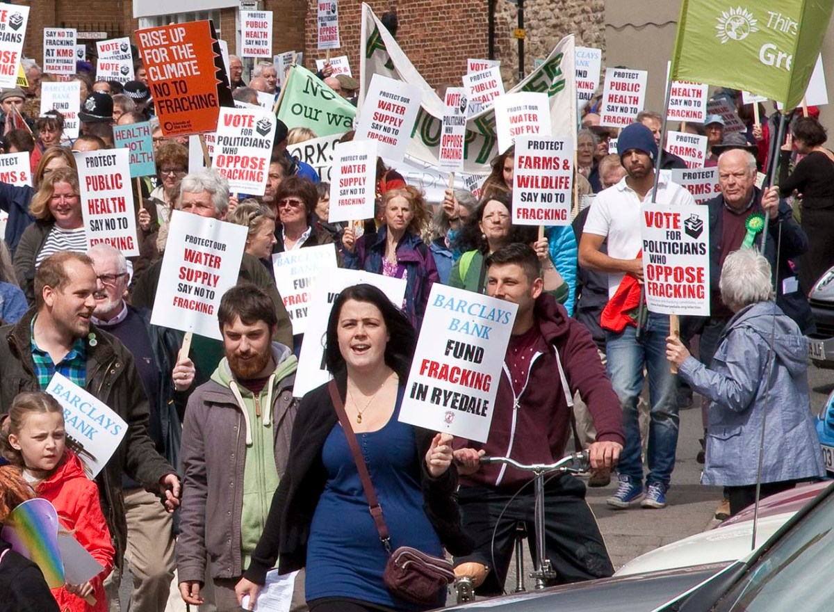 Anti-fracking rally in Malton