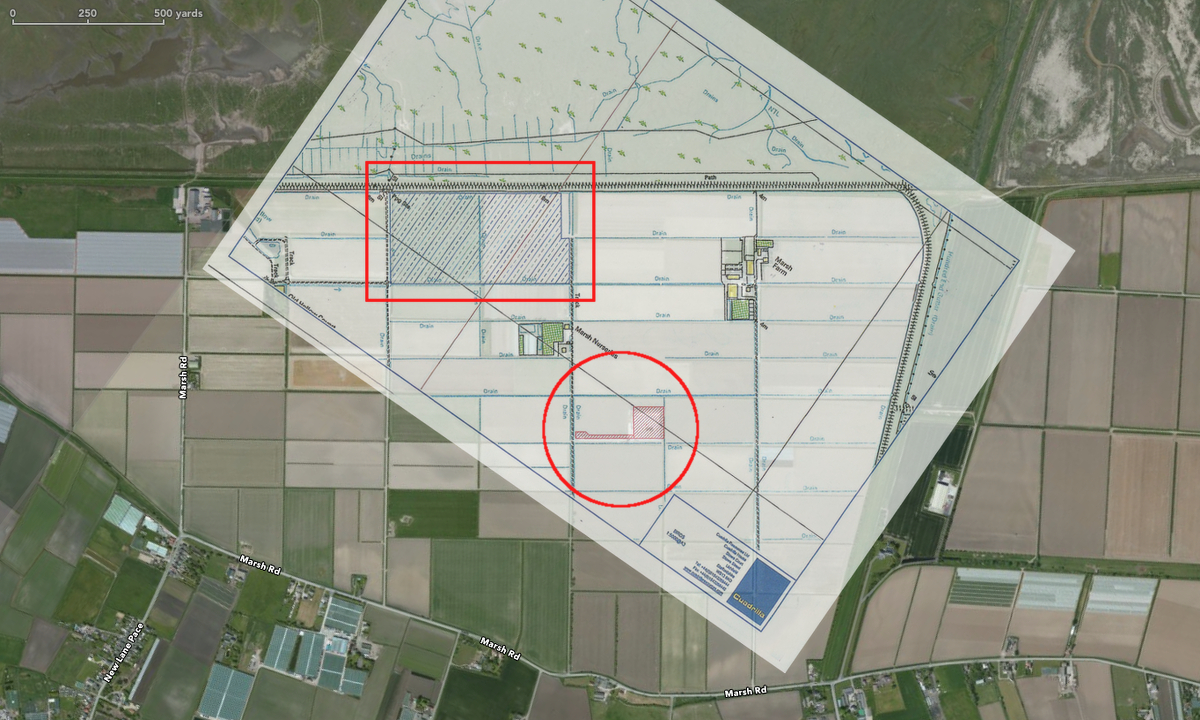 Overlay of the map from Cuadrilla's agreement with Reaper Ltd