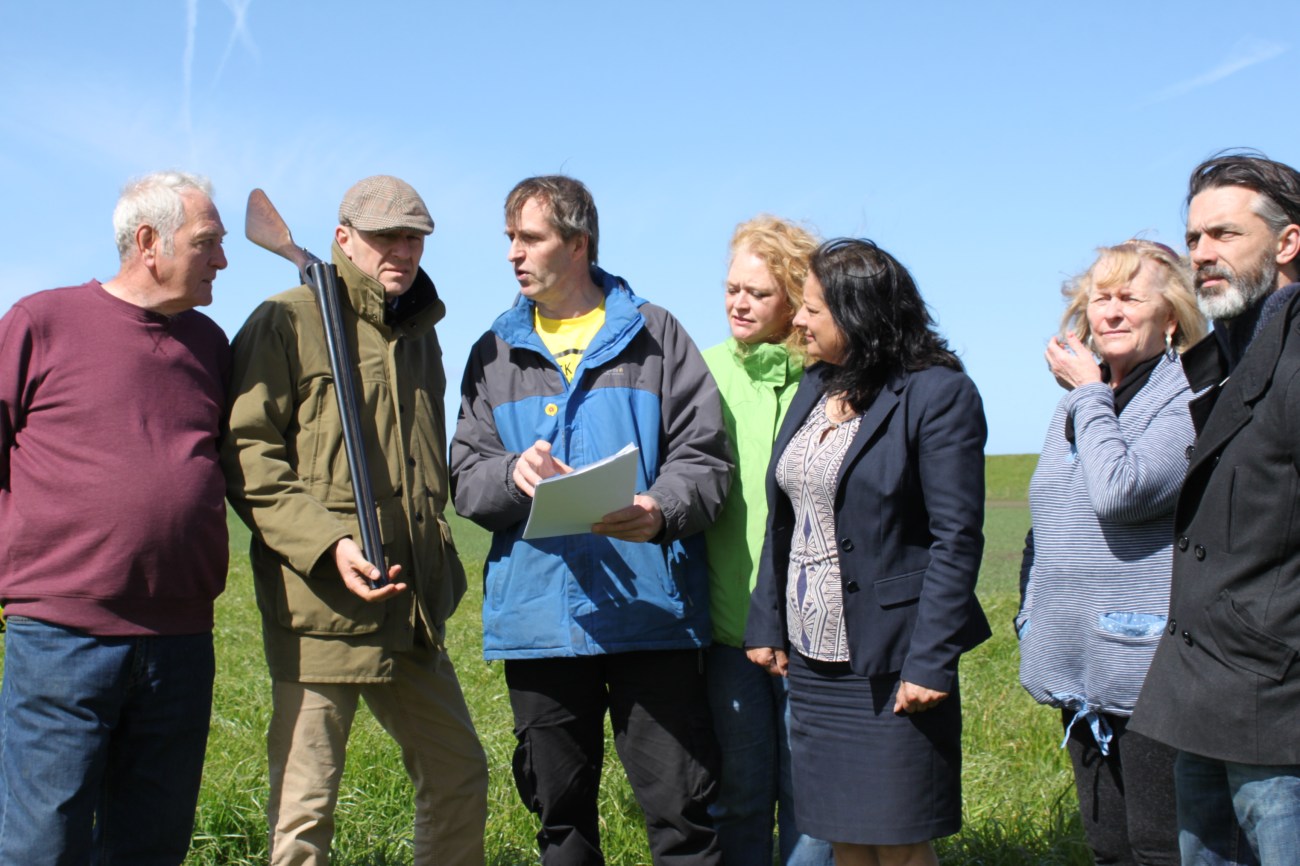 A member of Old Hollows Gub Club and local residents compares the agreements for shooting rights with Cuadrilla's refuge land 
