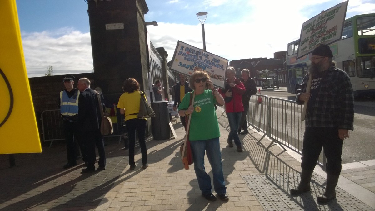 A campaigner at the rally in Preston on Tuesday 23rd June