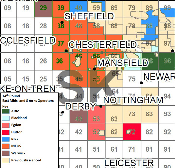 Nottinghamshire, Derbyshire, S Yorks