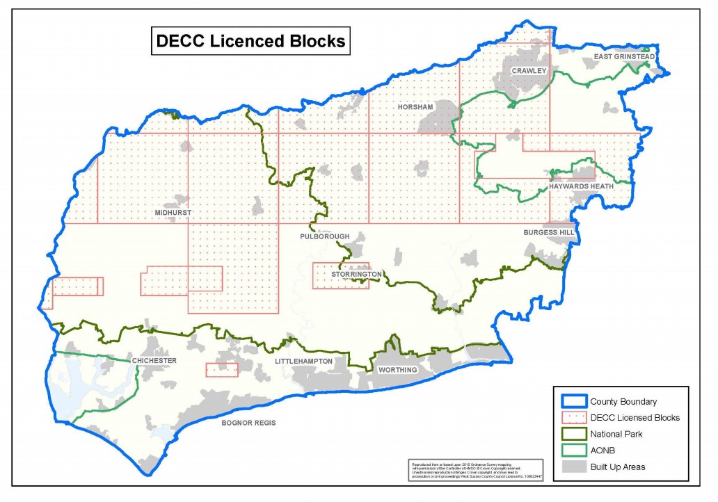 West Sussex licences and protected areas