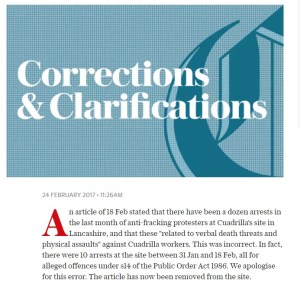 telegraph-correction