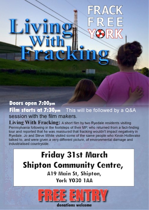 Living with Fracking Shipton poster