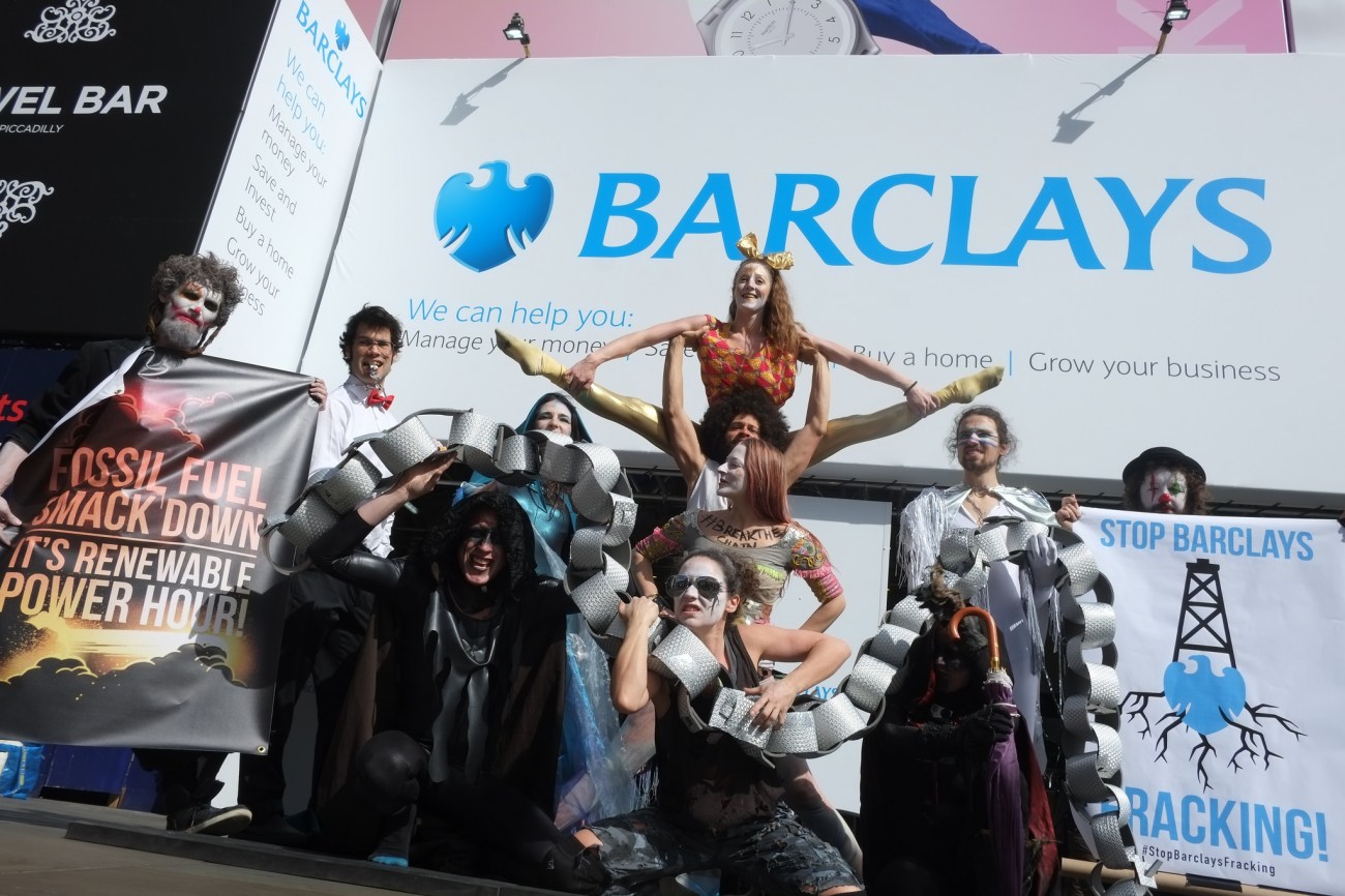 Barclays Bank Piccadilly 170405 Marcin Nowak Reclaim the Power