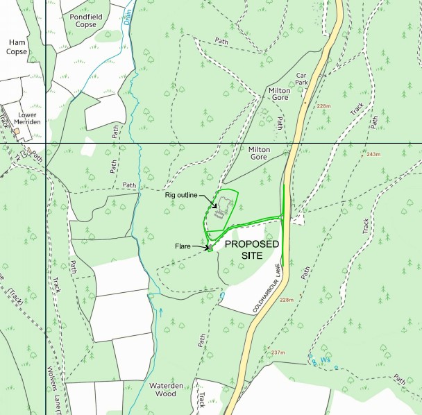 Bury Hill Wood Holmwood map