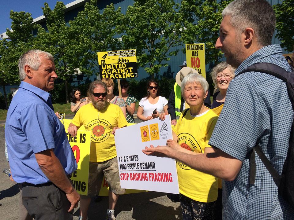 A E Yates petition Frack Free Manchester