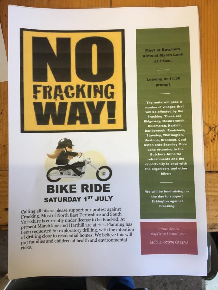 no fracking bike ride