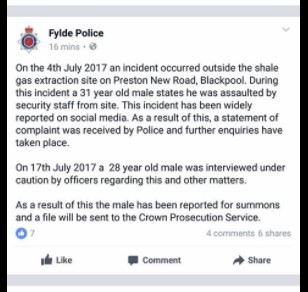 170719 Fylde Police Facebook