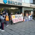 180215 barclays bank protest Fossil Free University of Bristol