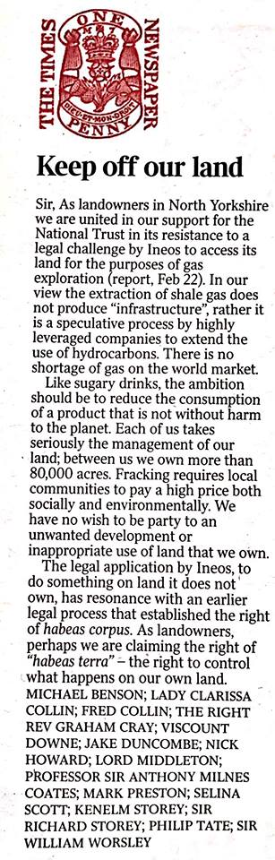 180223 LETTER TO THE TIMES RE INEOS