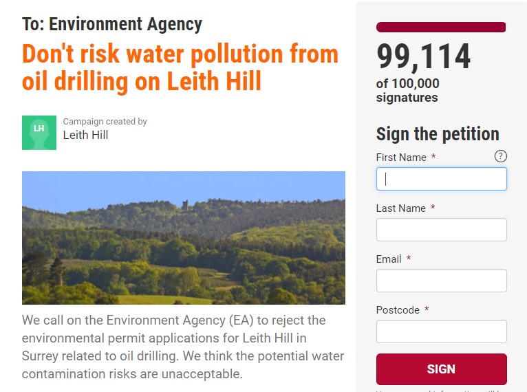 180227 petition to EA on Leith Hill drilling