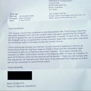 180405 opening of footpath