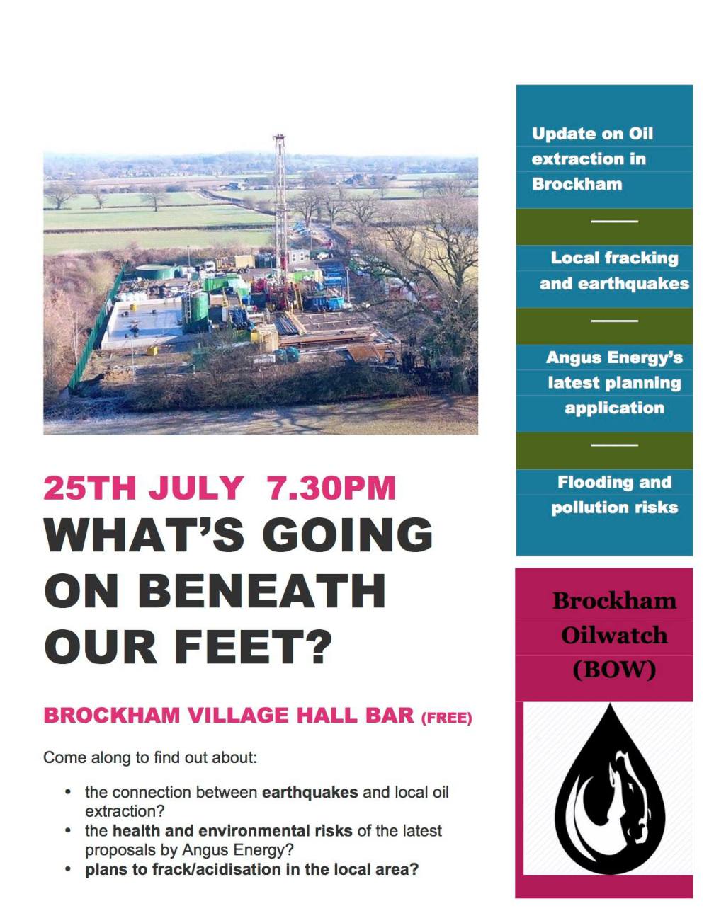 180725 Brockham Oil Watch