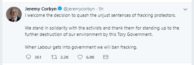 181017 Jeremy Corbyn tweet