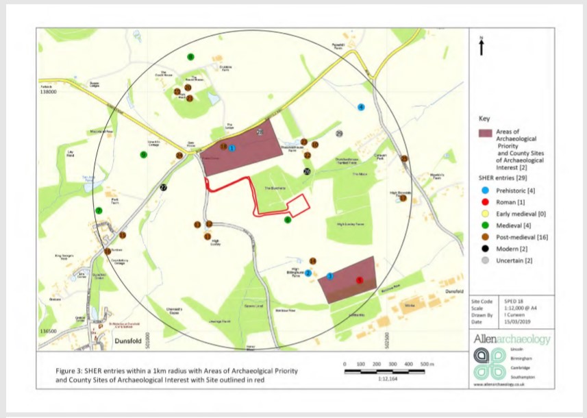 Map of archaeological importance