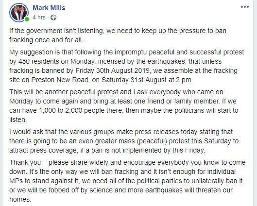 190828 Mark Mills Facebook post