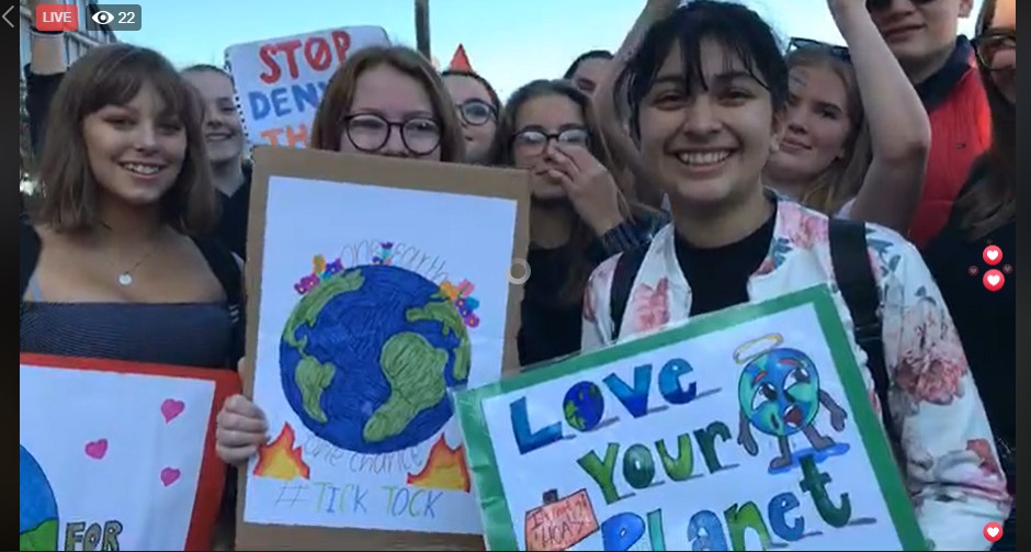 190920 climate strike Preston still from video by Tina Rothery