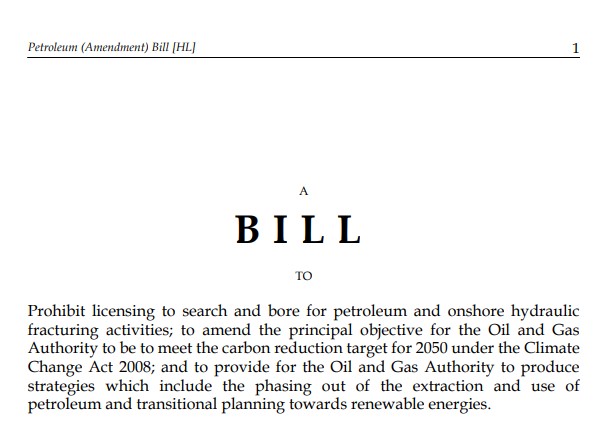 Petroleum amendment bill extract