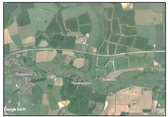 Puddletown site location Google Earth