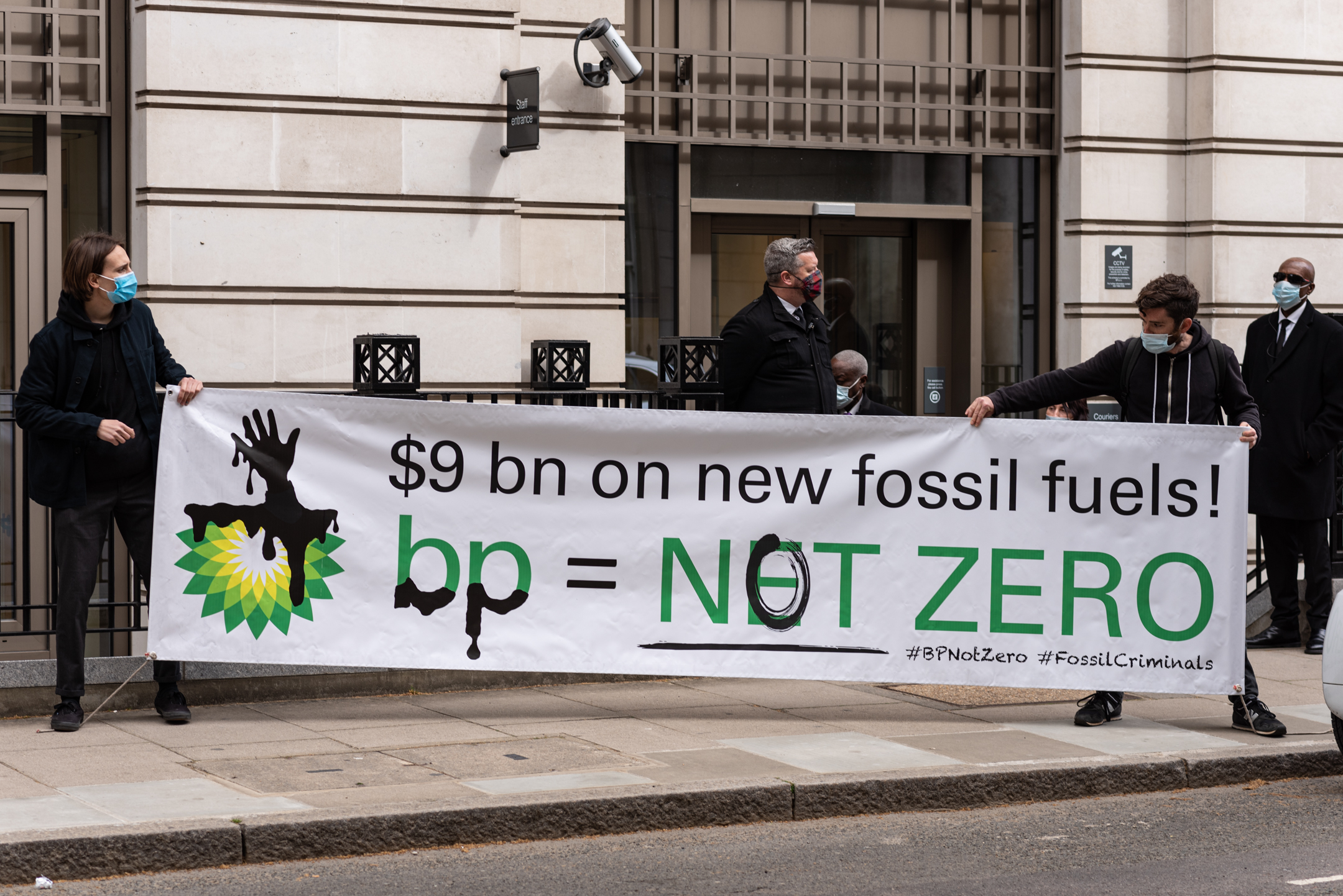 Picture post: anti-fracking campaigners join BP protest as AGM rejects ...